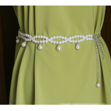 Shangjie OEM joyas Simple Dress Drop Chain Dainty Women Body Chain Elegant Pearl Waist Chain